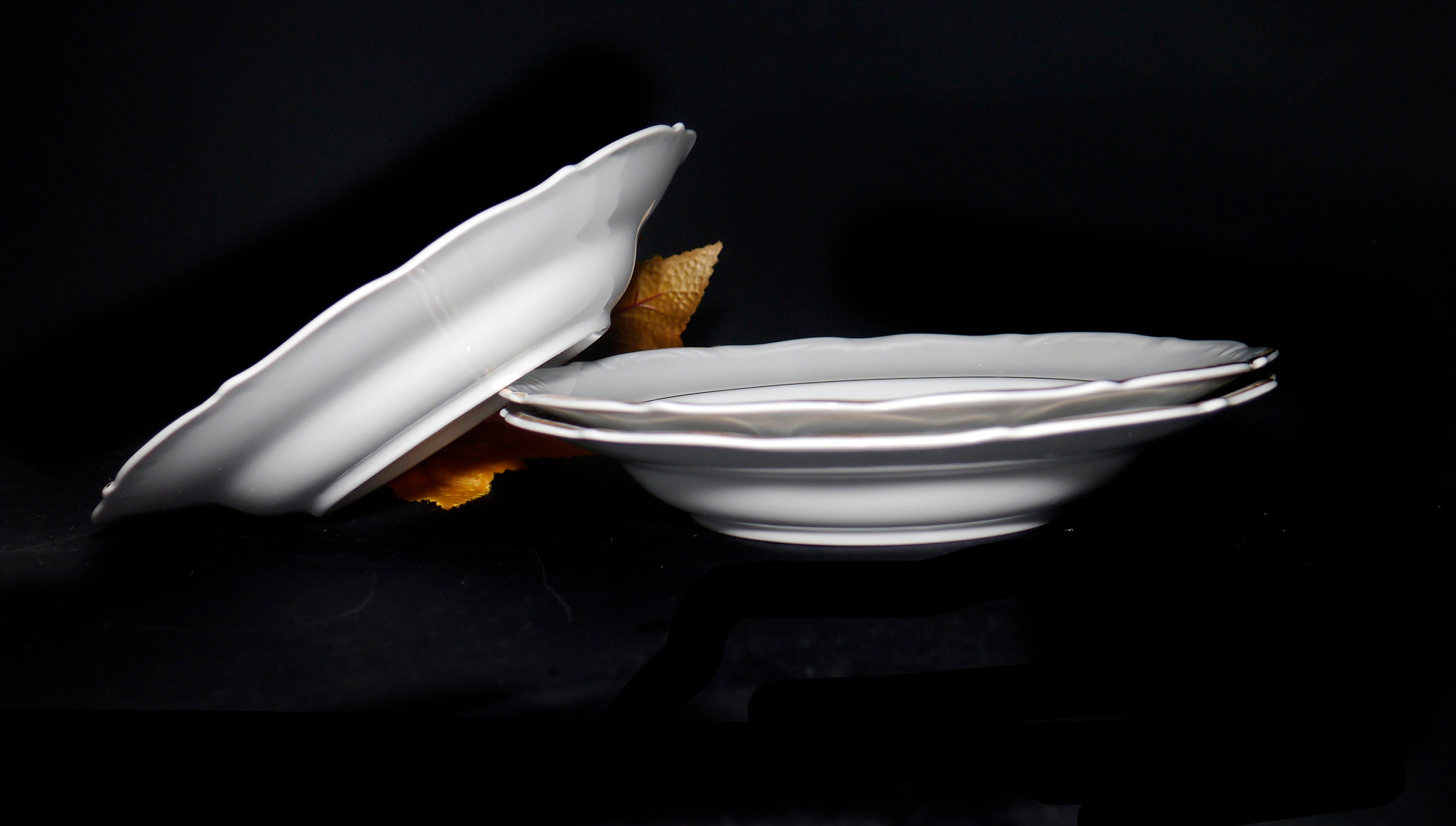 Four Walbrzych Glory Rimmed Soup Bowls Made in Poland. Etsy Canada