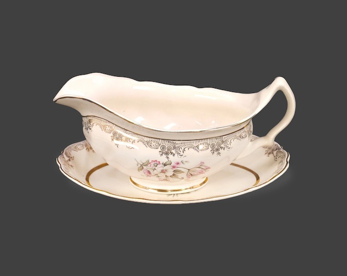 Sovereign Potters Windsor gravy boat with under-plate.