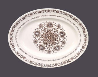 Retro vintage Wood & Sons Canterbury oval platter made in England.