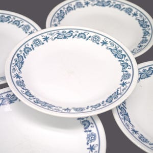 Vintage Corelle Old Town Blau Brot Teller (5er Set)
