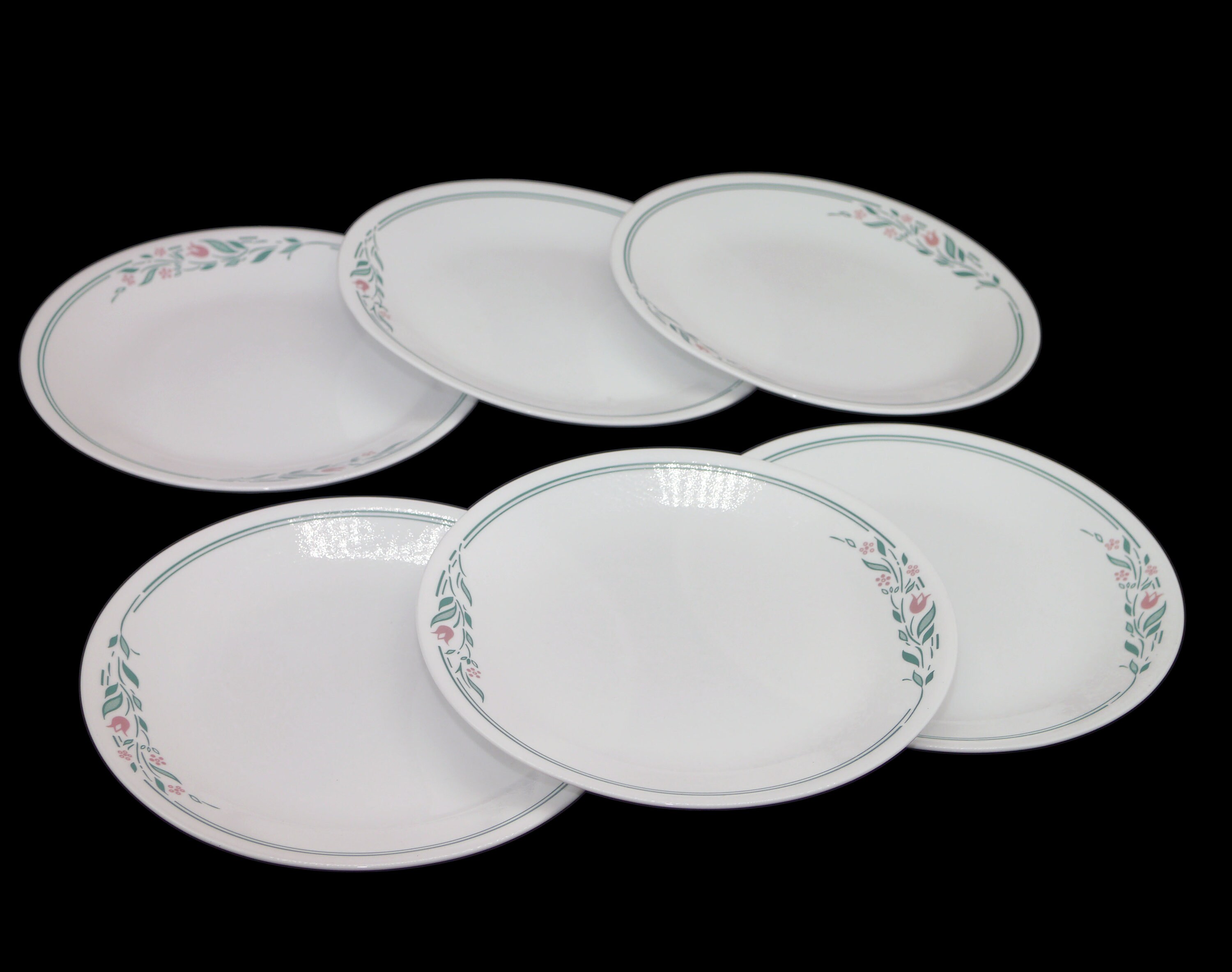Corelle Corningware Rosemarie dinner plates. Vintage Corningware made