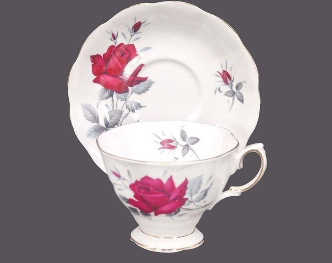 Vintage Royal Albert Sweet Romance bone china cup and saucer set made in England.