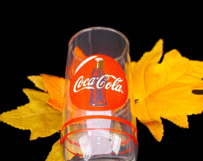 Collectible Coca-Cola | Coke 1999 tumbler glass. Etched-glass Coke branding.