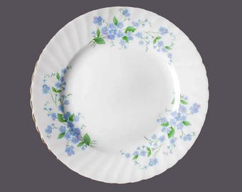 Vintage Royal Adderley Forget Me Not Salad Plate, English Bone China