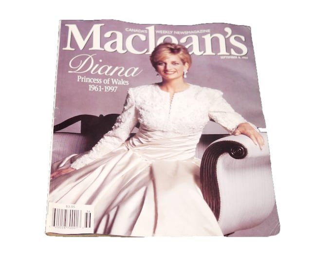 September 8 1997 Macleans magazine cover story Princess Diana. Article on INCO Voisey Bay Nickle project.