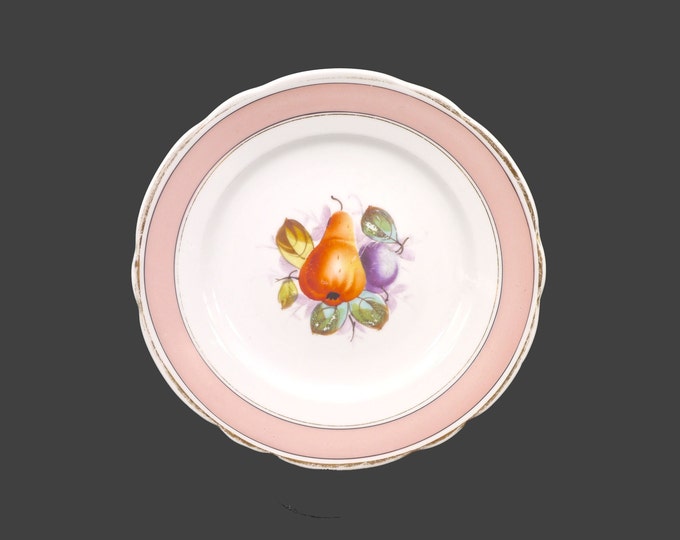 Antique Aesthetic Movement KPM230 dessert plate. Konigliche Porzellan Manufaktur made Germany. Colored rim, fruit center. Choice of pattern.