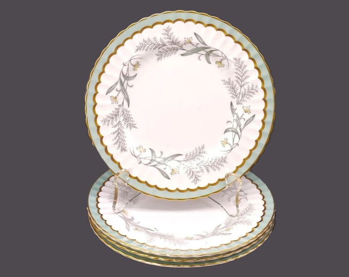 Four Paragon Sylvan Z1482 bone china bread, dessert plates made in England.