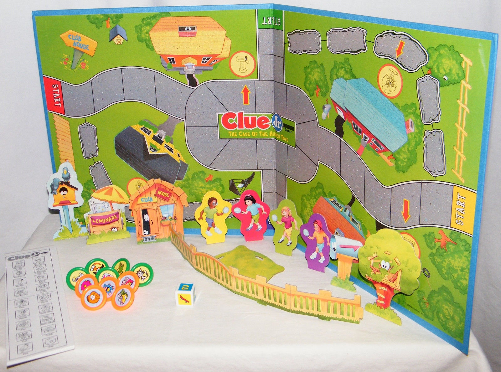 Vintage 1995 Clue Jr The Case Of The Hidden Toys Board Game By Parker 