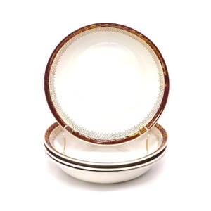 MCM North Staffordshire Pottery NOS1 Royalty Soup Bowls: Set of 4 - England