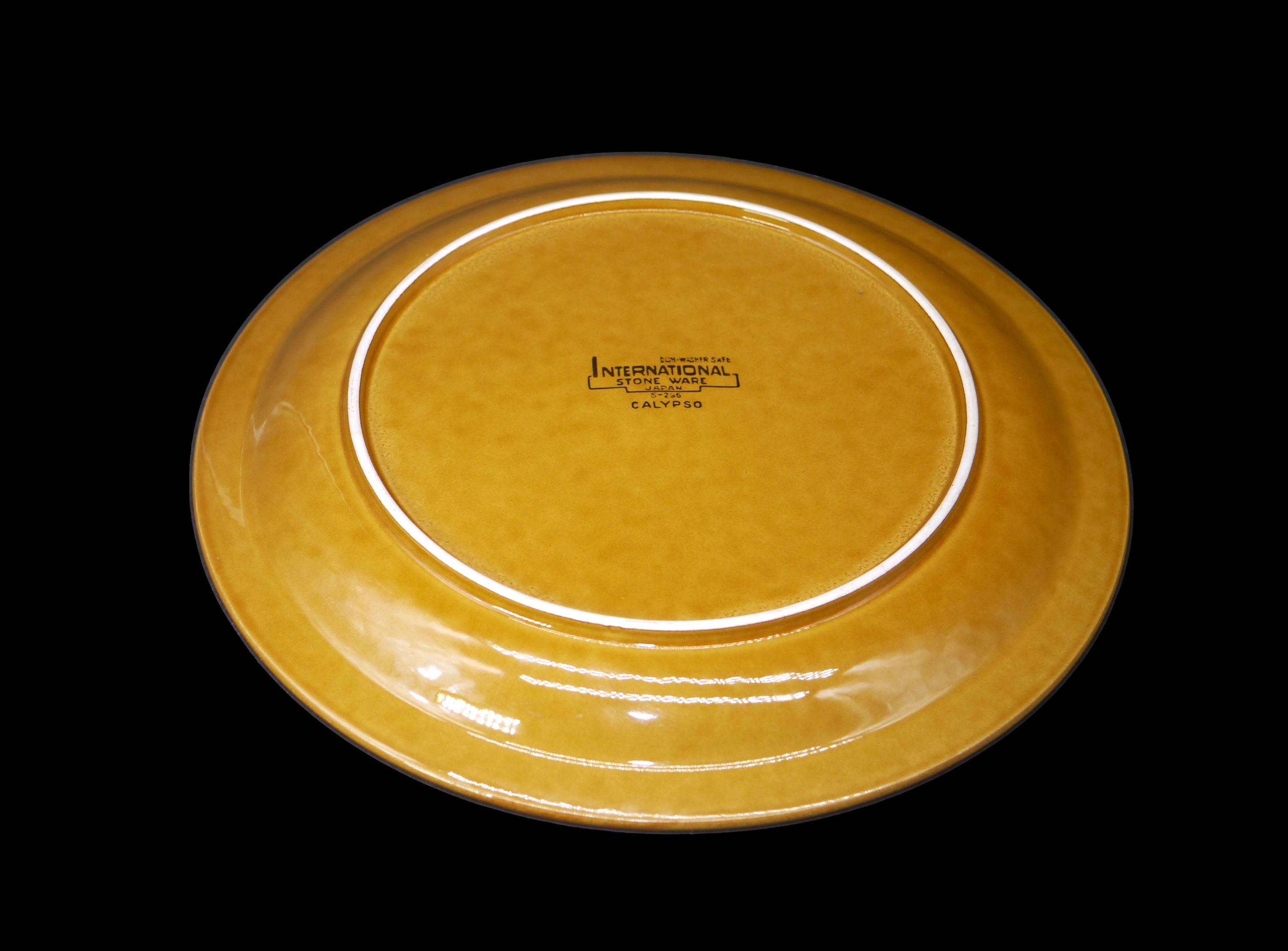 Retro vintage International Stoneware Calypso S296 chop plate service plate round platter