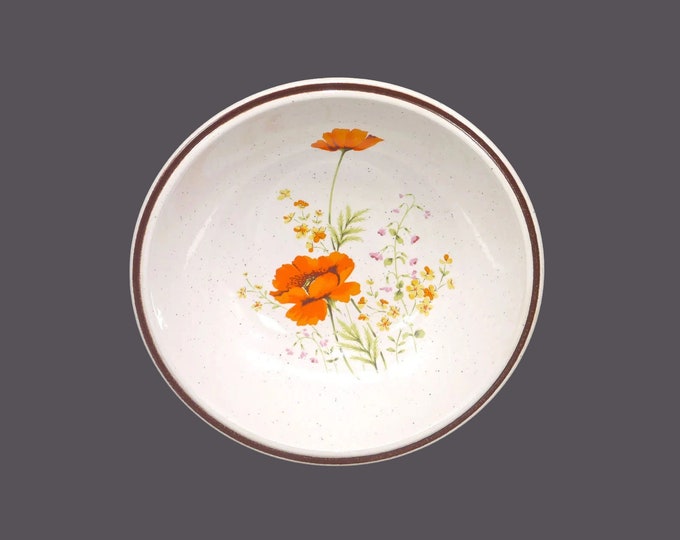 Haniwa Stone Fleur d'Ete round rimmed stoneware vegetable serving bowl made in Japan.