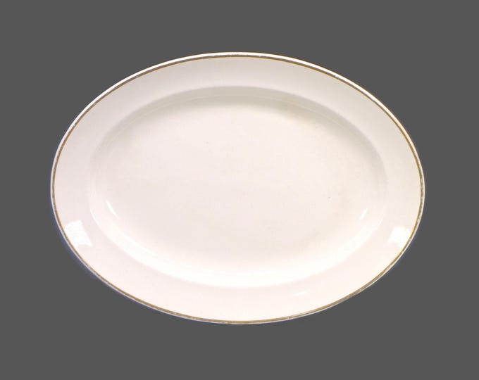 Antique Johnson Brothers Pareek Ironstone Turkey Platter: Gold Band