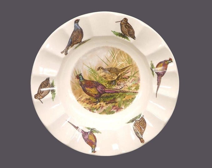 Vintage Royal Staffordshire ROS47 game birds series rimmed soup bowl. England.