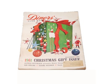 1961 Diner's Club Magazine Christmas Issue: Vintage Ads & Humor