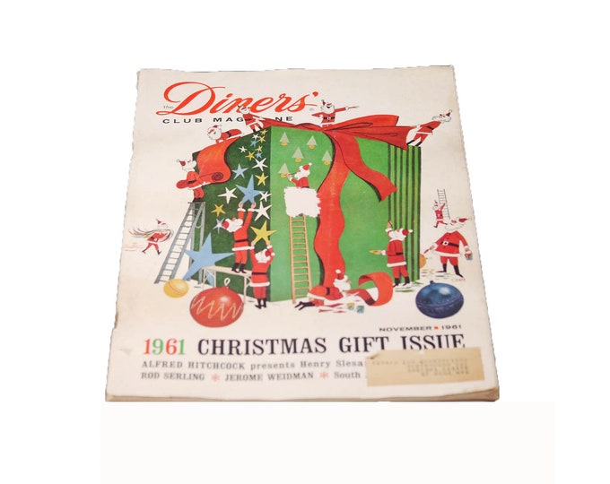 November 1961 Diner's Club Magazine Christmas Gift Issue Vol 12, issue 8. Great vintage advertisements. Complete.