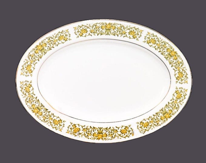 Vintage Towne House Daffodil 3709 oval platter made in Japan.