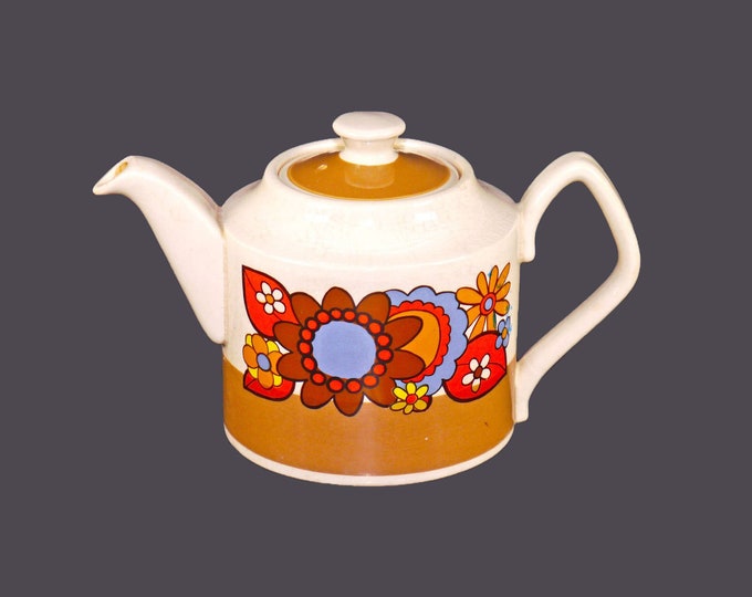 Retro Sadler flower-power two-cup | personal | tea for two | small | mini teapot made in England.
