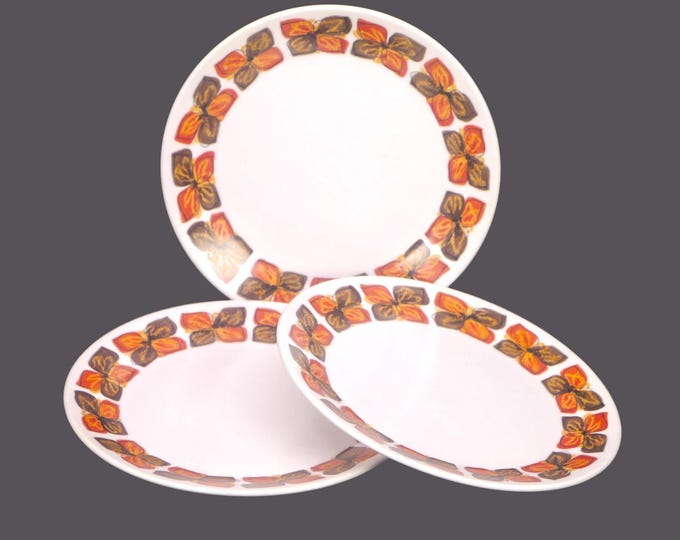 Vintage Noritake Southern Glow 9005 bread plates. Progression Stoneware - Japan. Set of 3.