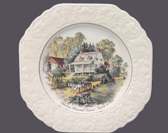 Vintage Lord Nelson Currier & Ives Plate: American Homestead Summer.