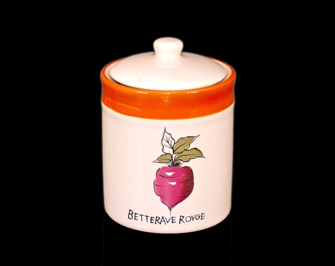 TAG vegetable series Betterave Rouge | Red Beets canister with vacuum-sealed lid.