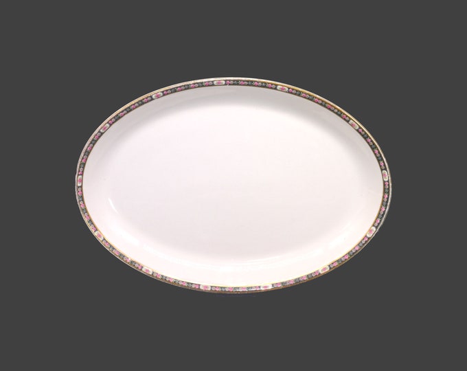 Antique Victorian era John Maddock MAD7 oval platter. Royal Vitreous Ironstone made in England.