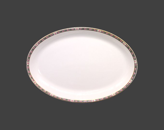 Art-deco era John Maddock MAD7 oval platter. Royal Vitreous Ironstone made in England.