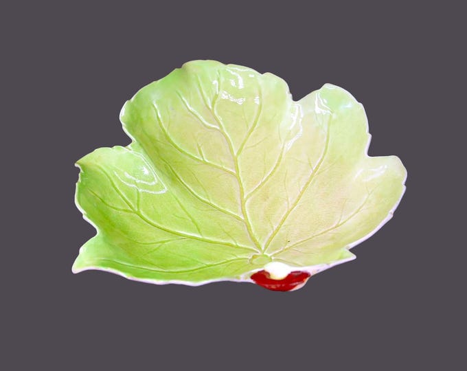 Royal Winton leaf-shaped serving dish in the style of Carlton Ware made in England.