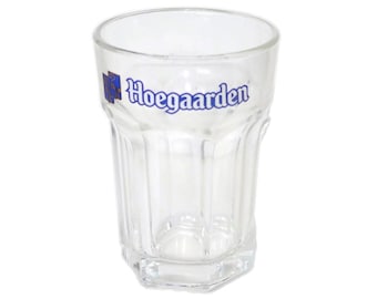 Vintage Hoegaarden Belgian beer 25 cl pint glass. Etched-glass branding.