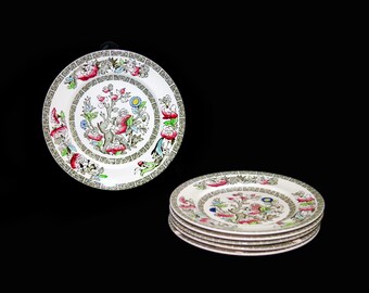 Seven Johnson Brothers Indian Tree bread plates made in England. Flaws (see below).