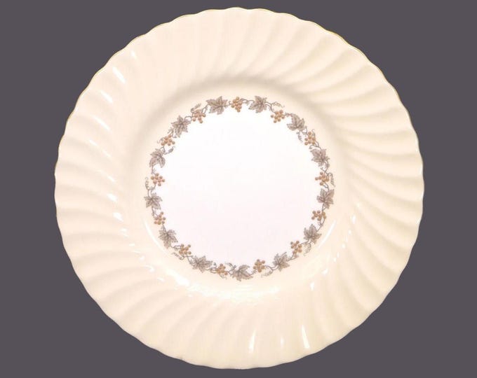 Minton Vineyard Buff S-572 bone china luncheon plate made in England. Sold individually.