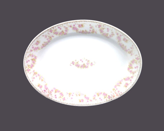 Antique Victorian era Morimura | Noritake | hand-painted Nippon Bridal Rose | Bridal Wreath platter.