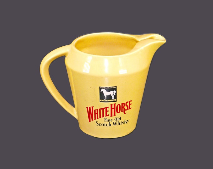 White Horse Fine Old Scotch Whisky water or soda jug | pitcher made in England by Wade.