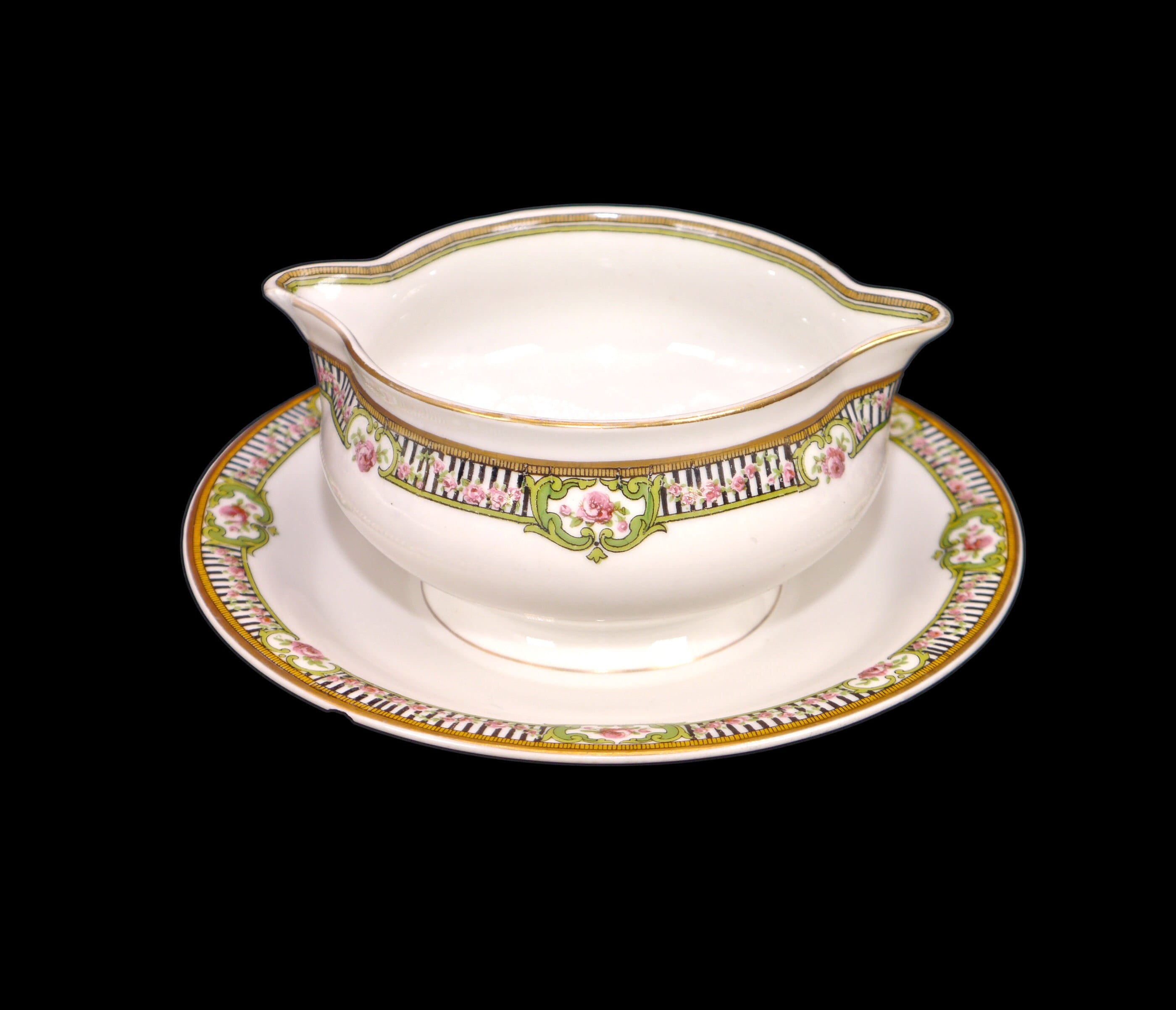 Theodore Haviland Limoges Schleiger 170c twinspout gravy boat with