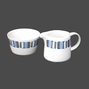 Vintage Ridgway Vogue Creamer and Sugar Bowl Set: Geometric Retro Design