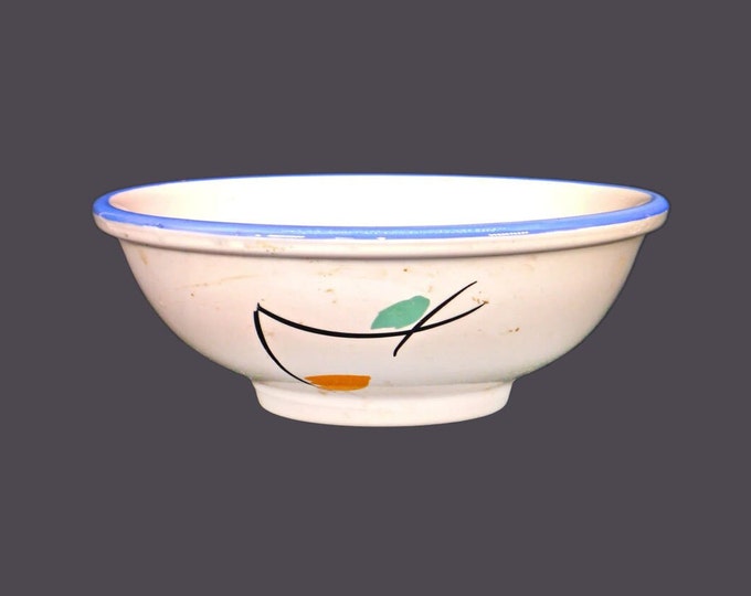 Stoviglierie Pieza round pasta or salad serving bowl. Hand-painted made in Italy. Flaws (see below).