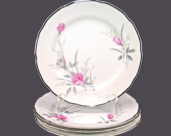Vintage Fine China of Japan Breath O' Spring dessert plates. Set of 4.