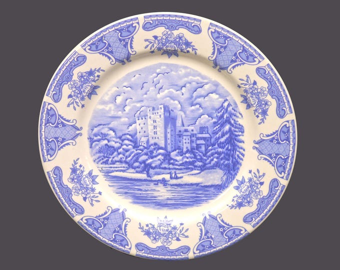 Gibson Housewares | Gibson Designs GID501 salad plate. Blue-and-white castle theme. Sold individually.