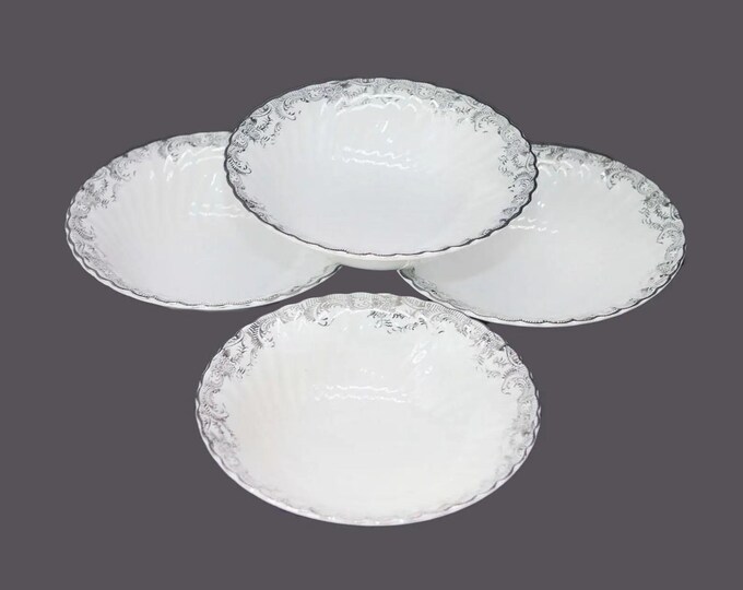 Vintage Washington Pottery Silverlea cereal bowls made in England.