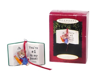 Vintage Hallmark Keepsake Ornament: You're #1 in My Book, 1995