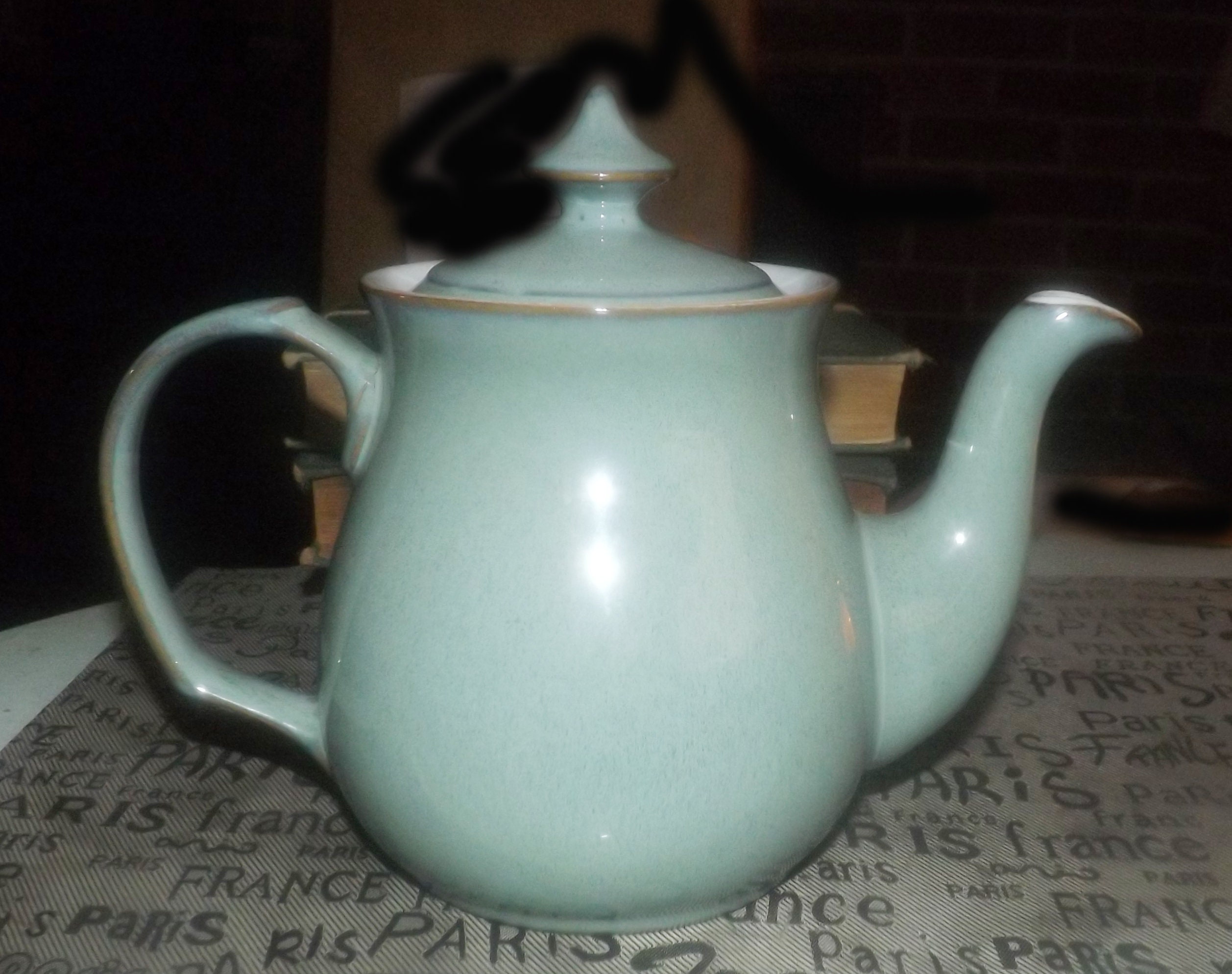 Vintage (late 1980s) Denby Regency Green stoneware teapot with lid