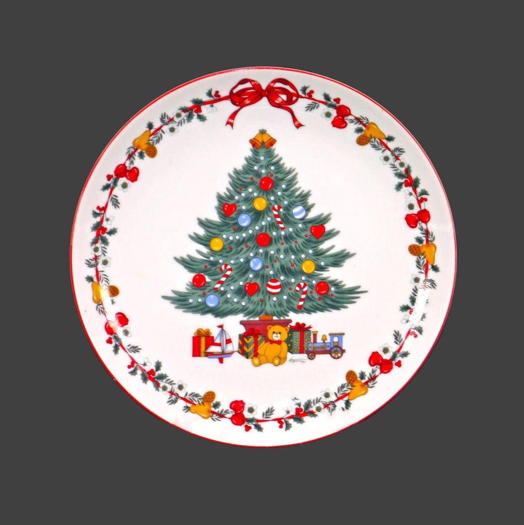 Yamaji | Himark Christmastime Dinner Plate Made in Japan. - Etsy