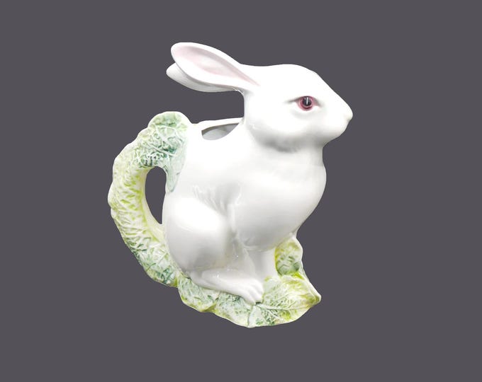 Pizzato Easter Bunny pitcher iced tea, kool-aid, lemonade pitcher with leaf handle made in Italy.