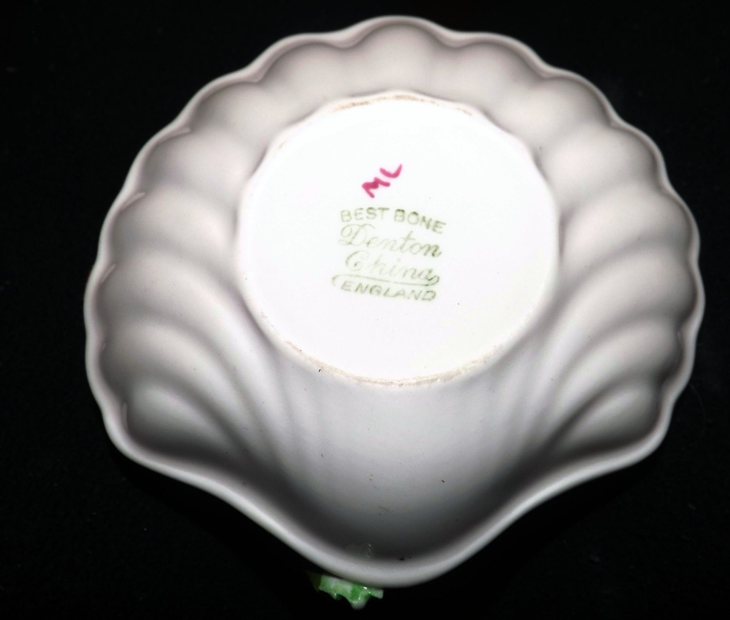 Early midcentury (1940s) Denton Best Bone China candlestick holder