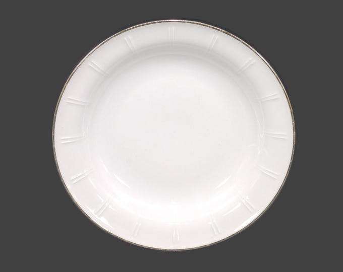 Vintage Winterling Roslau Soup Bowl: White with Gold Rim, Bavaria. Complements WIG293.