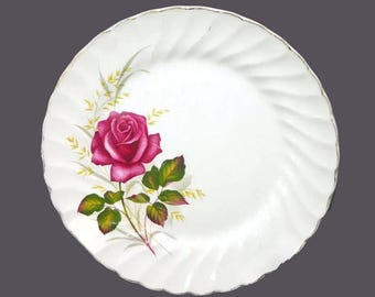 Vintage Myott Anniversary Rose dinner plate made in England.