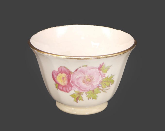 Sovereign Potters SVP11 open sugar bowl. English ironstone decorated in Canada.
