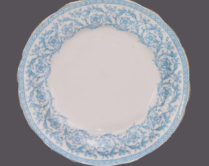 Antique Victorian-era Thomas Morris Oxford Blue dessert plate made in England.