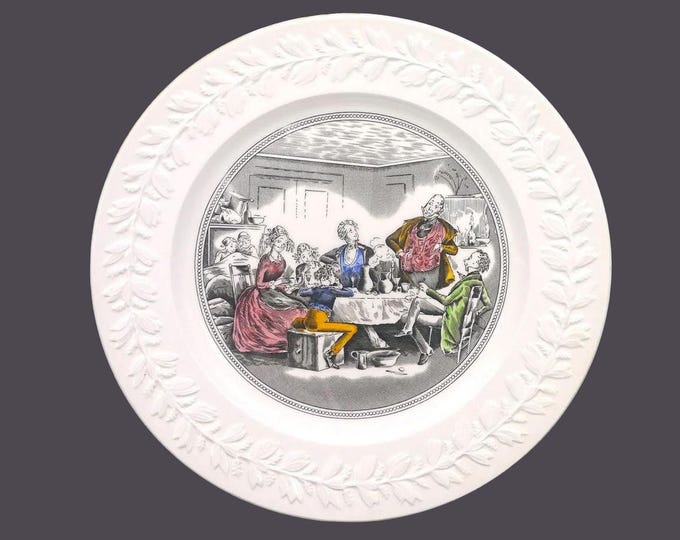Vintage William Adams Mr. Micawber Plate. Dickens Series Dinnerware made England.