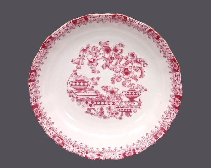 Seltmann Weiden SLT191 red transferware coupe soup bowl. Theresia Chinoiserie porcelain made in Bavaria.
