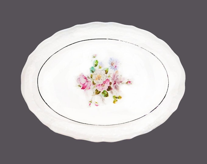 Vintage Mount Clemens Pottery MTC31 oval platter made in USA.